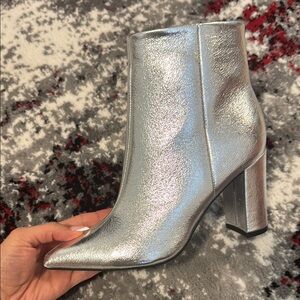 Silver Ankle Boots